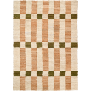 Decotique Checks Alfombra 200x300 Natural/Verde