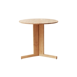 Form & Refine Mesa Trefoil Ø75 Roble Aceitado Blanco