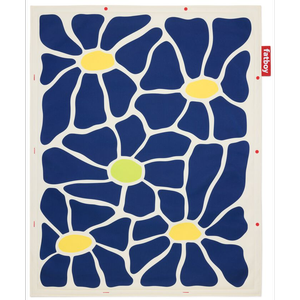 Alfombra Fatboy Flying Carpet de 140x180 Cm, Color Azul Marino/ Crema.