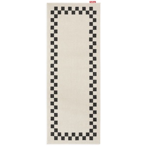 Alfombra Fatboy Carpretty Catwalk Check de 80x200 cm, color antracita/ Crema.