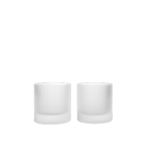 Vaso de Vidrio Ondulado Ferm Living de 25 Cl, Juego de 2, Escarchado