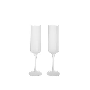 Copa de Champán Ferm Living Ripple de 15 Cl, Juego de 2, Escarchado