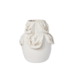 Jarrón Drisca H23 de Ferm Living en Marfil
