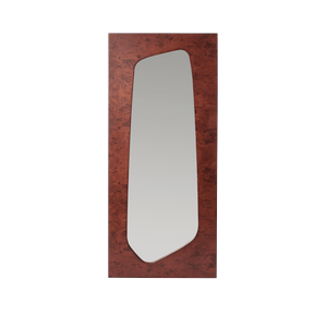 Espejo Ferm Living Folia H135 de Madera de Raíz Teñida Oscura