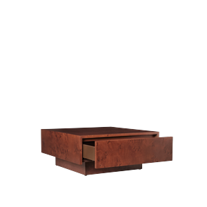 Mesa de Centro con Almacenamiento de Madera de Raíz Teñida Oscura de Ferm Living