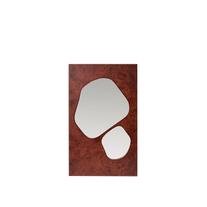 Espejo Ferm Living Folia H82 de Madera de Raíz Teñida Oscura
