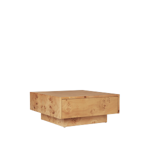 Mesa de centro con almacenamiento de madera de nogal de Ferm Living, roble natural
