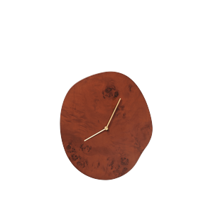 Reloj de Pared Melt de Ferm Living , Madera de Raíz Teñida Oscura