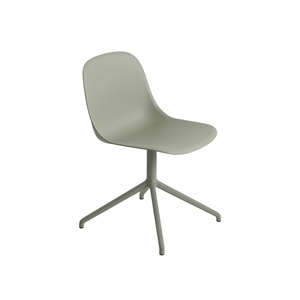 Silla de Comedor Muuto de Fibra con Base Giratoria Verde Polvoriento