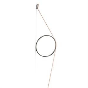 Flos Wire Ring Lámpara de Pared Rosa/Gris Antracita