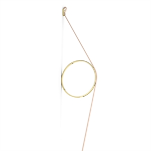 Flos Wire Ring Lámpara de Pared Rosa/Amarillo