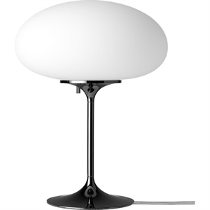 GUBI Stemlite Lámpara de Mesa Cromo Negro Pequeña