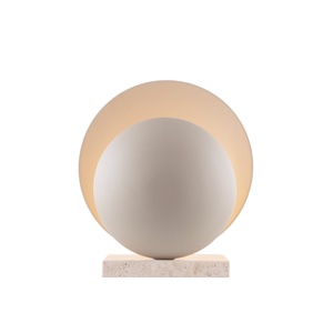 Lámpara de Mesa Globen Lighting Orbit Beige/travertino Beige