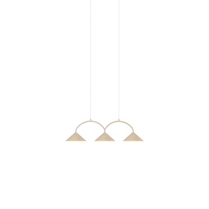 Lámpara Beige Globen Lighting Curve 3 Lámpara Colgante
