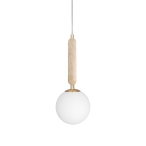 Lámpara Colgante Globen Lighting Torrano 15 de Travertino Beige