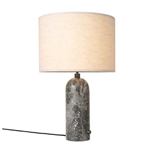 GUBI Gravity Table lamp Grey Marble & Canvas Shade Large