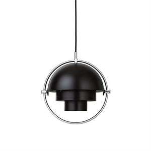 GUBI Multi-Lite Lámpara Colgante Cromo Y Negro Pequeña