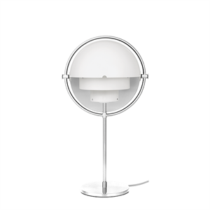 GUBI Lámpara de Mesa Multi-Lite Cromo y Blanco