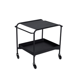 Mesa de Empuje con Ruedas Hübsch Negro