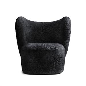 NORR11 Sillón Little Big Giratorio Piel de Oveja Negro 01