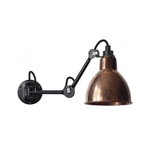 Lampe Gras N204 Lámpara de Pared Negro Mate y Cobre Crudo