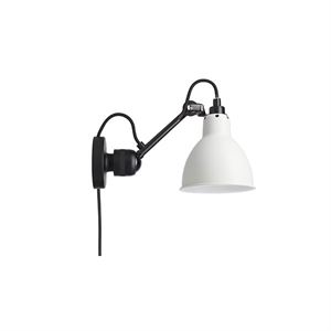 Lampe Gras N304 Lámpara de Pared Con Cable Negro mate/Blanco Mate