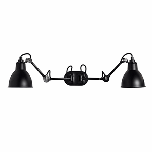 Lampe Gras N204 wall lamp Double mat black