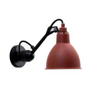 Lampe Gras N304 Lámpara de Pared Cableada Negro mate/Rojo Mate