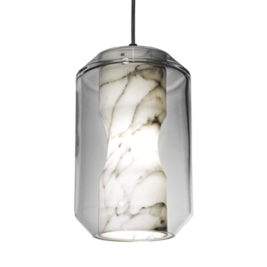 Lámpara de Cámara Lee Broom Lámpara Colgante Grande Mármol de Carrara/ Cristal
