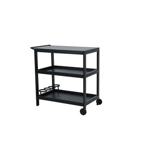 Mesa auxiliar de cocina para exteriores Mareld con ruedas , Negro