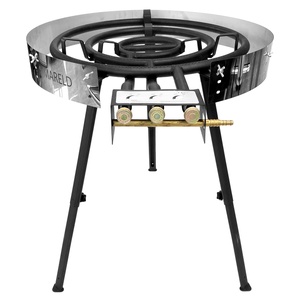 Quemador de gas Mareld con 2 anillos 78 cm Negro