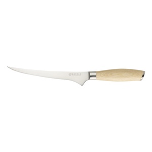 Cuchillo Fileteador Flexible Japonés Mareld Akio de 19 Cm, Madera Clara