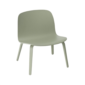 Sillón Muuto Visu con Base de Madera Verde Polvoriento