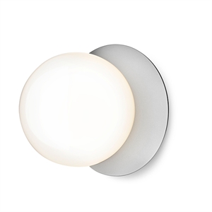Nuura Liila Wall/Ceiling Lamp Silver/Opal White