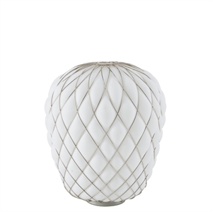 Lámpara de Mesa FontanaArte Pinecone Grande, Cromo/ Blanco