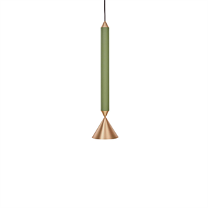 Pholc APOLLO 39 Pendant Green/Polished Brass