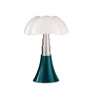 Martinelli Luce Pipistrello 1965 Lámpara de Mesa Mediana Azul-Verde