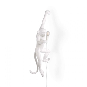 Seletti Monkey Lámpara de Pared Colgante Izquierda Blanco Exterior
