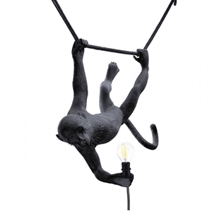 Seletti Monkey Swing Lámpara Colgante Negro Exterior