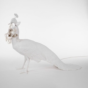 Seletti Peacock Lámpara de pie/Blanco