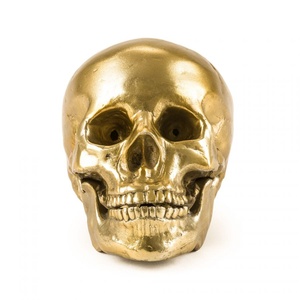 Seletti Diesel Living Wunderkamer Calavera Humana Accesorios Decorativos Oro