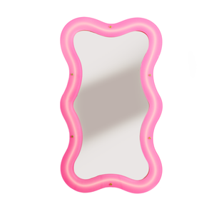 Seletti Supercurve Tiny Espejo Alto Rosa