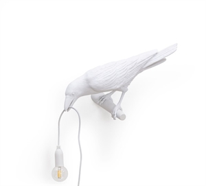 Seletti Bird Looking Left Lámpara de Pared Blanco Exterior