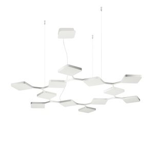 Stilnovo Quad Lámpara Colgante Círculo Blanco