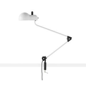 Lámpara de mesa Stilnovo Topo Morsetto Blanco