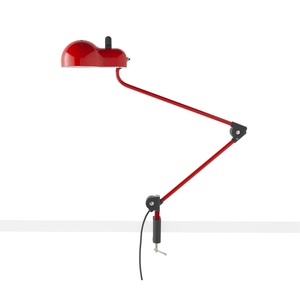Lámpara de Mesa Stilnovo Topo Morsetto Rojo