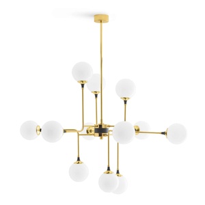 Lámpara Colgante Stilnovo Galassia 12 Oro/ Blanco