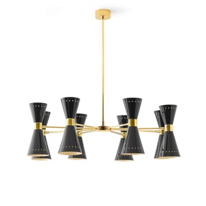 Stilnovo Megafono Lámpara Colgante 16 Oro/ Negro/Marfil