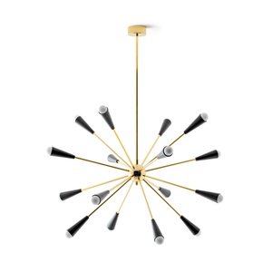 Lámpara colgante Stilnovo Sputnik 16 Oro/ Negro