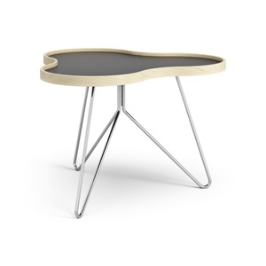 Mesa de Centro Swedese Flower de 66 x 62 Cm, Negro, Haya y Cromo